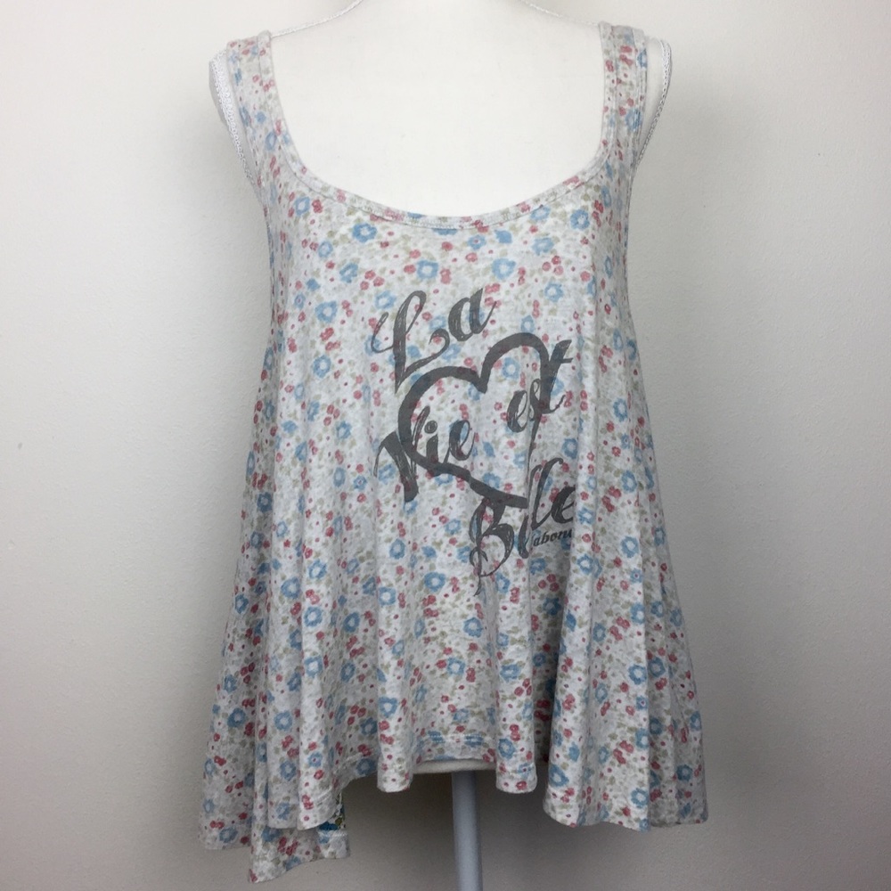 Billabong flowy graphic tank top